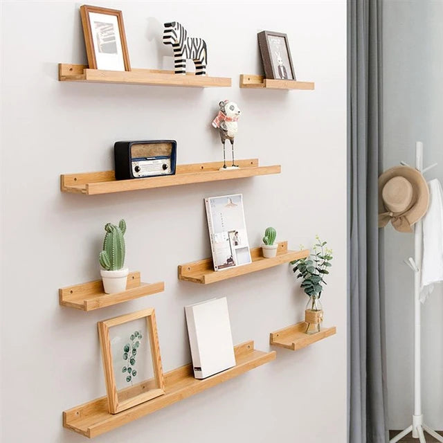 Set of 2 Floating Shelves - Wooden