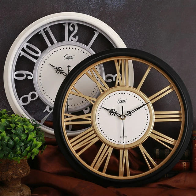 Wall Clock Carved Hollow