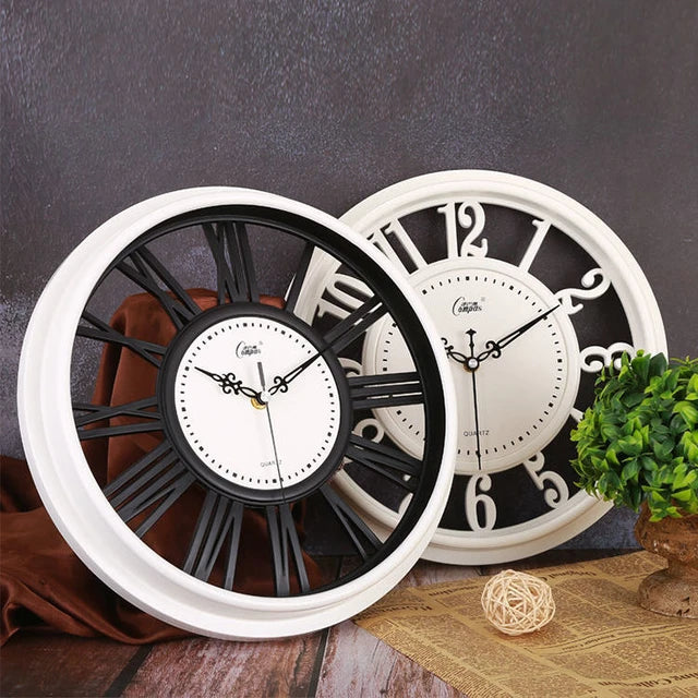 Wall Clock Carved Hollow