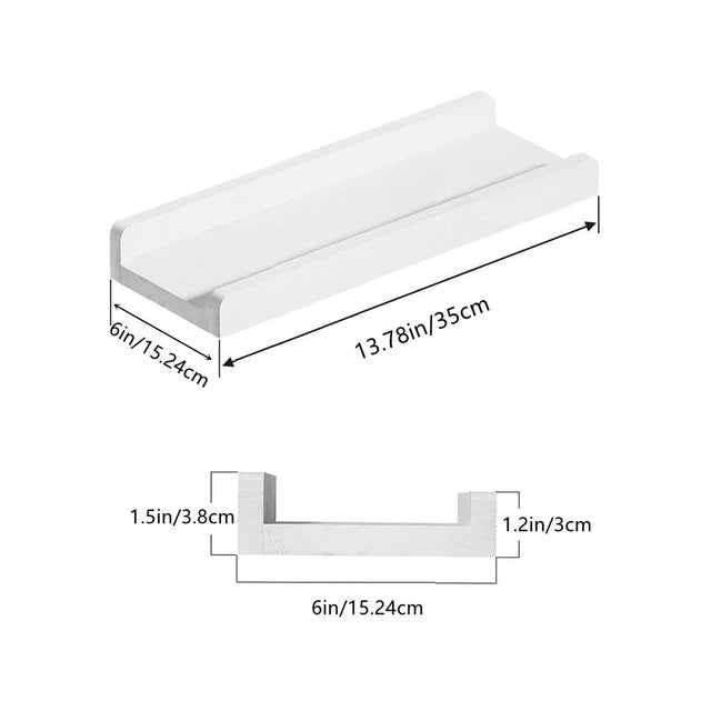 Set of 2 Floating Shelves - Wooden