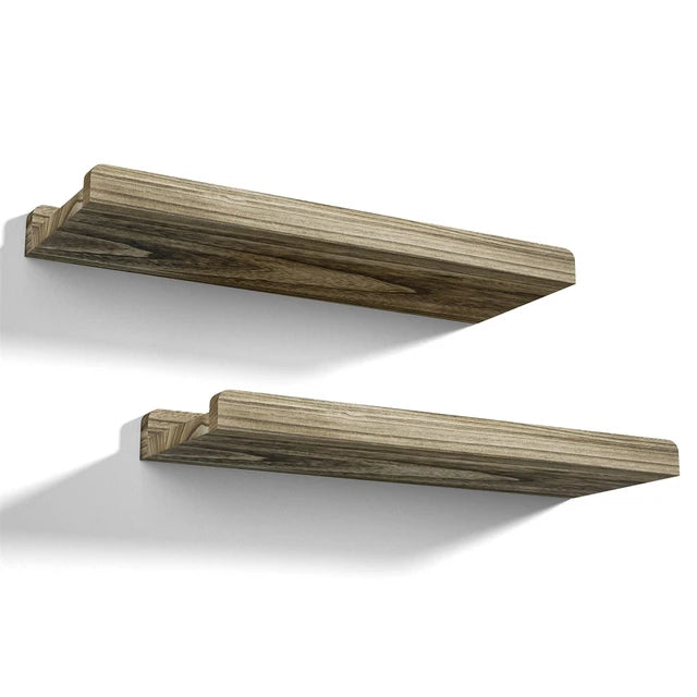 Set of 2 Floating Shelves - Wooden