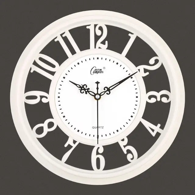 Wall Clock Carved Hollow