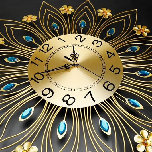 Luxury Flower Shaped Wall Clock Decoration